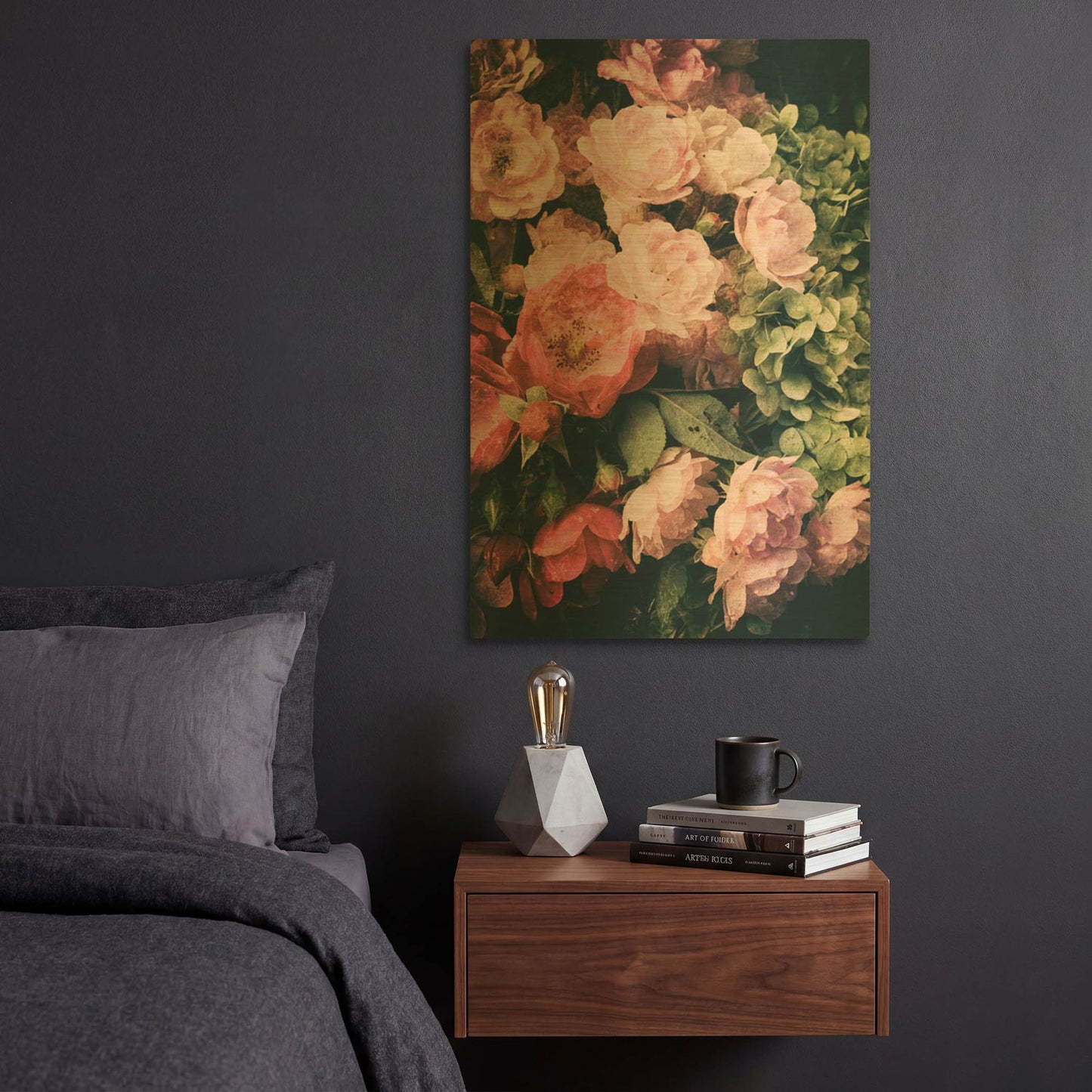 'Floral 28' By Incado Gold Metal Wall Art