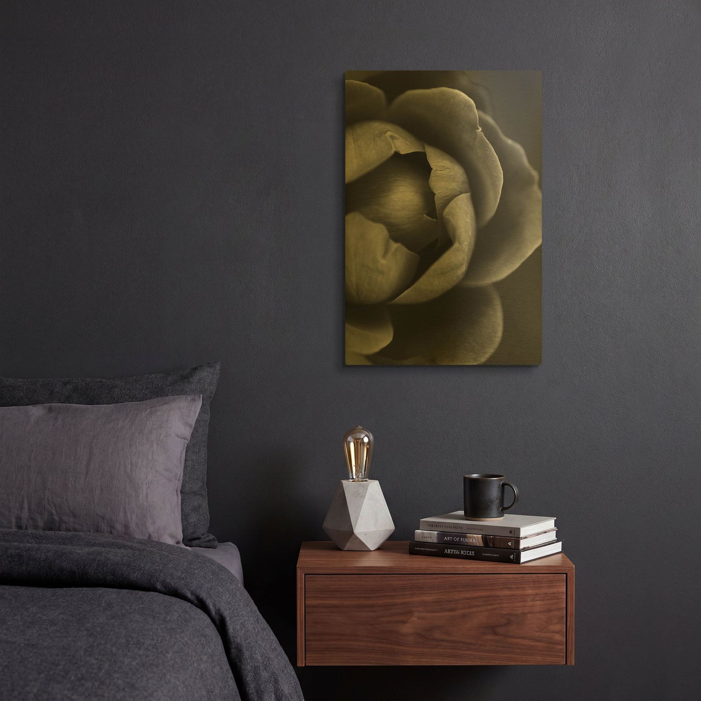 'Flower Bloom' By Incado Gold Metal Wall Art