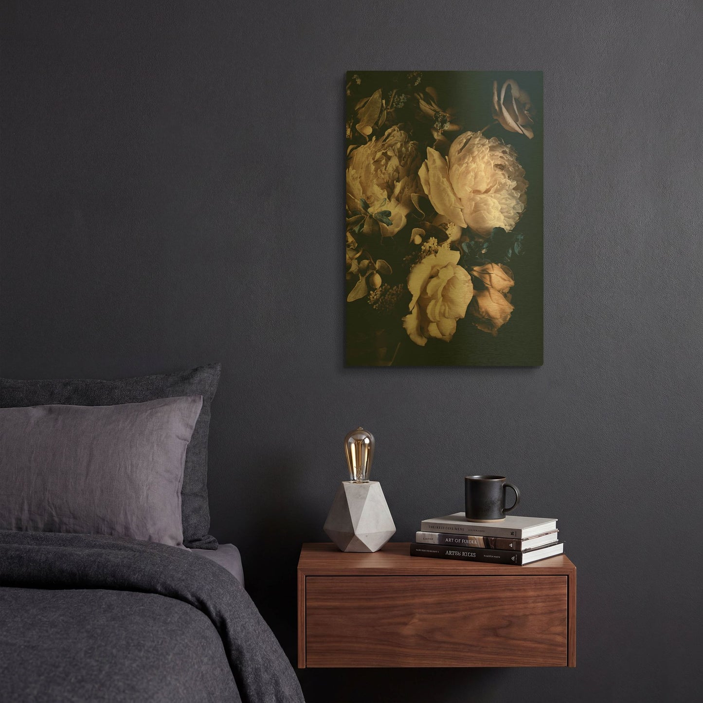 'Flower Bunch 2' By Incado Gold Metal Wall Art