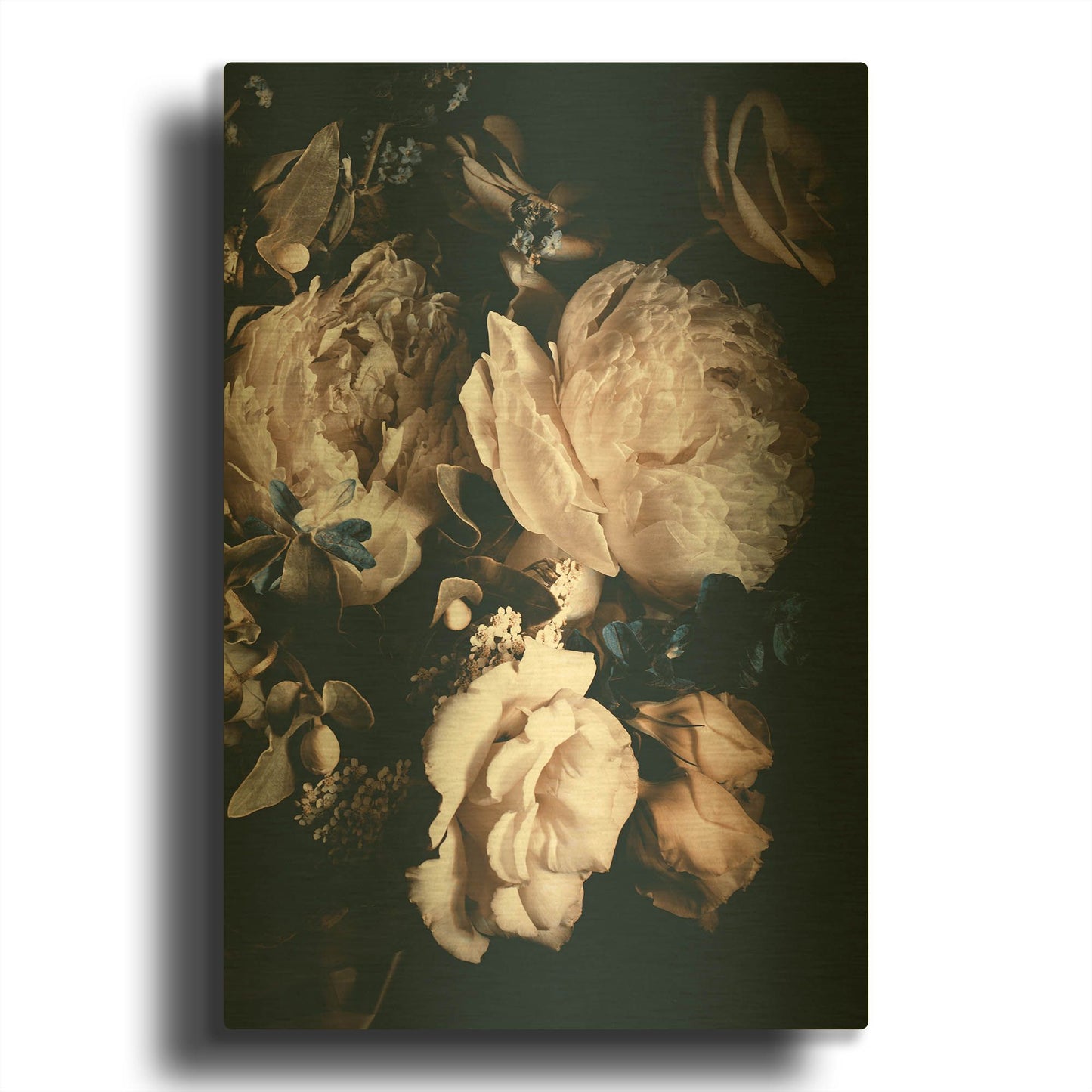 'Flower Bunch 2' By Incado Gold Metal Wall Art