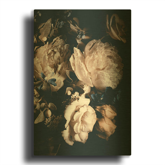 'Flower Bunch 2' By Incado Gold Metal Wall Art