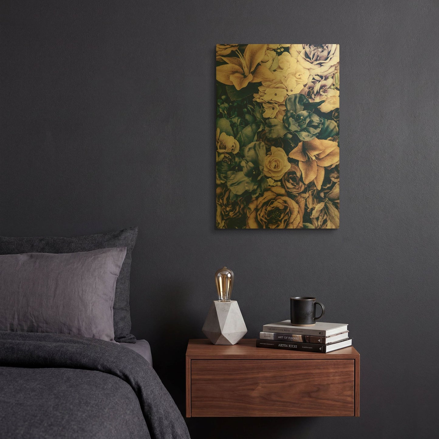 'Flower Cluster' By Incado Gold Metal Wall Art