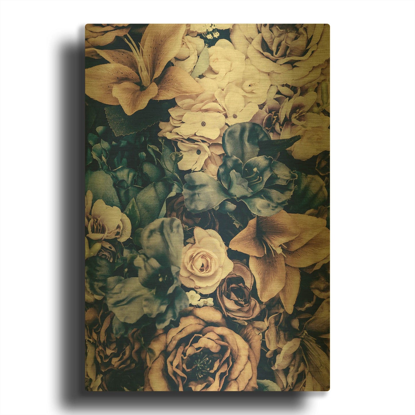 'Flower Cluster' By Incado Gold Metal Wall Art