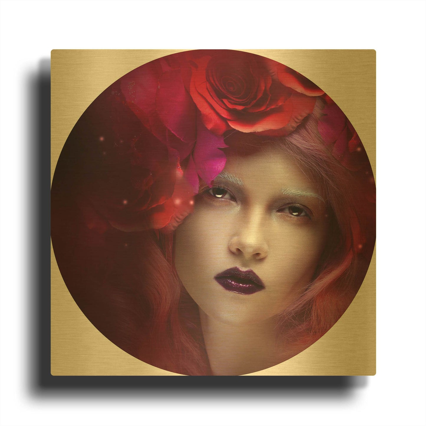 'Flower Girl' By Incado Gold Metal Wall Art