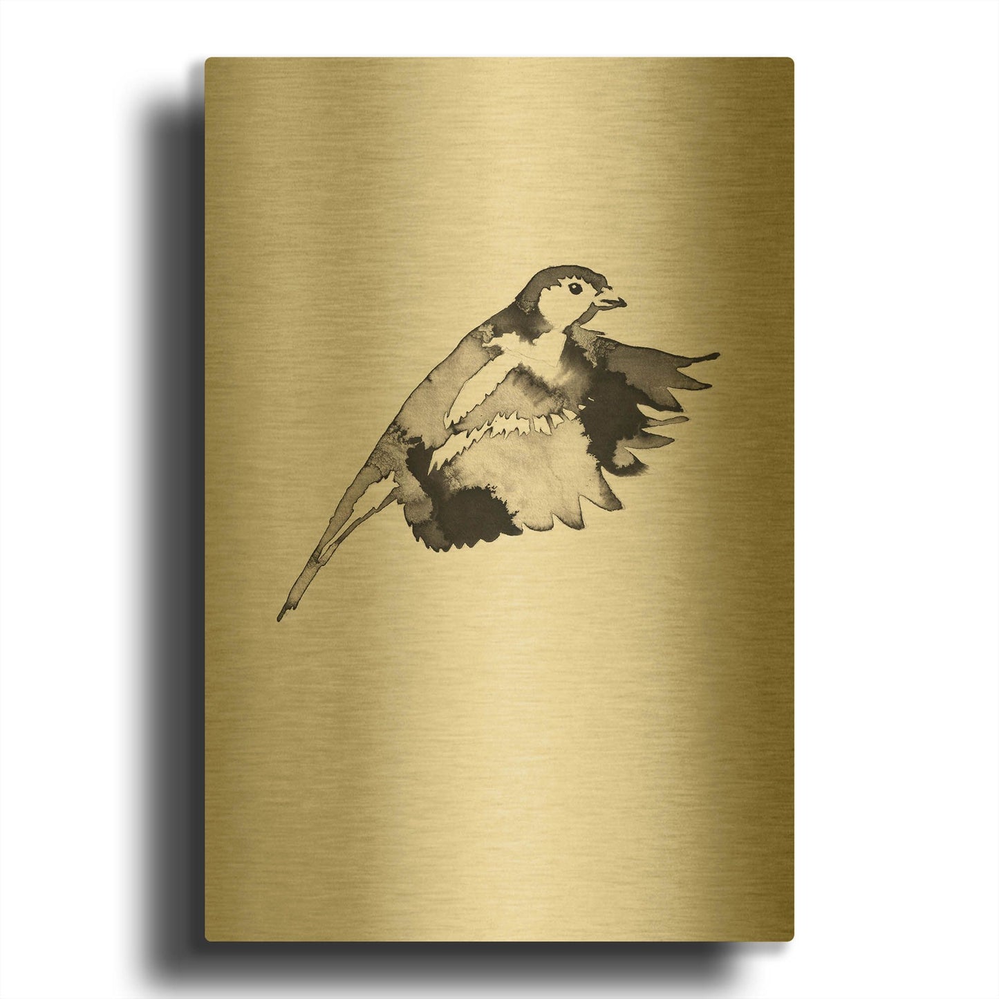 'Flying Bird II' By Incado Gold Metal Wall Art