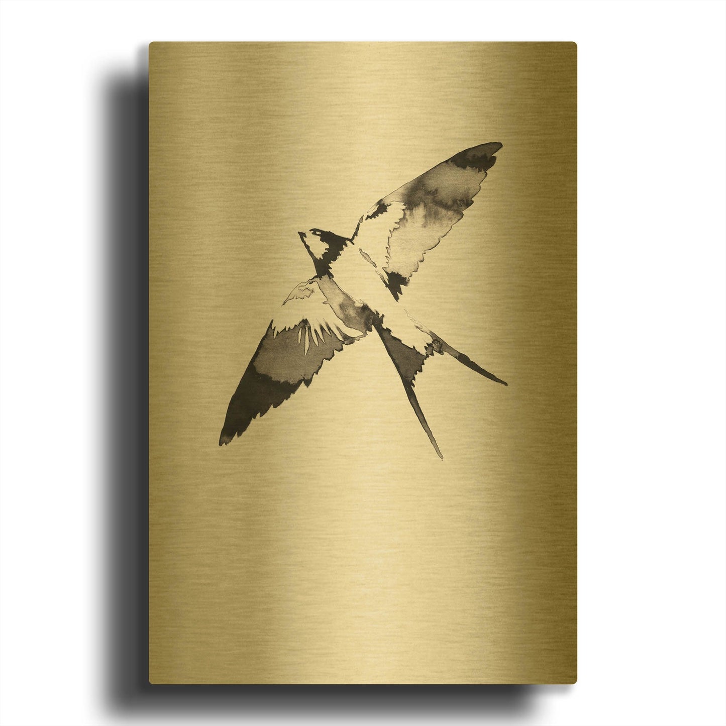 'Flying Bird III' By Incado Gold Metal Wall Art