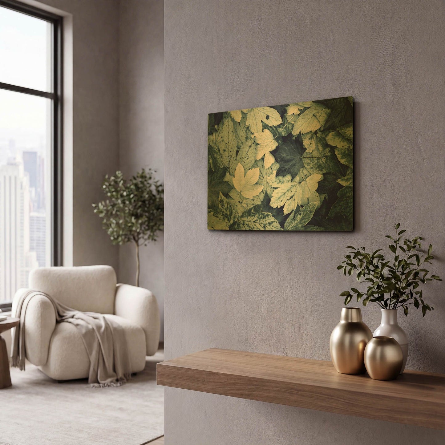 'Forest Floor' By Incado Gold Metal Wall Art