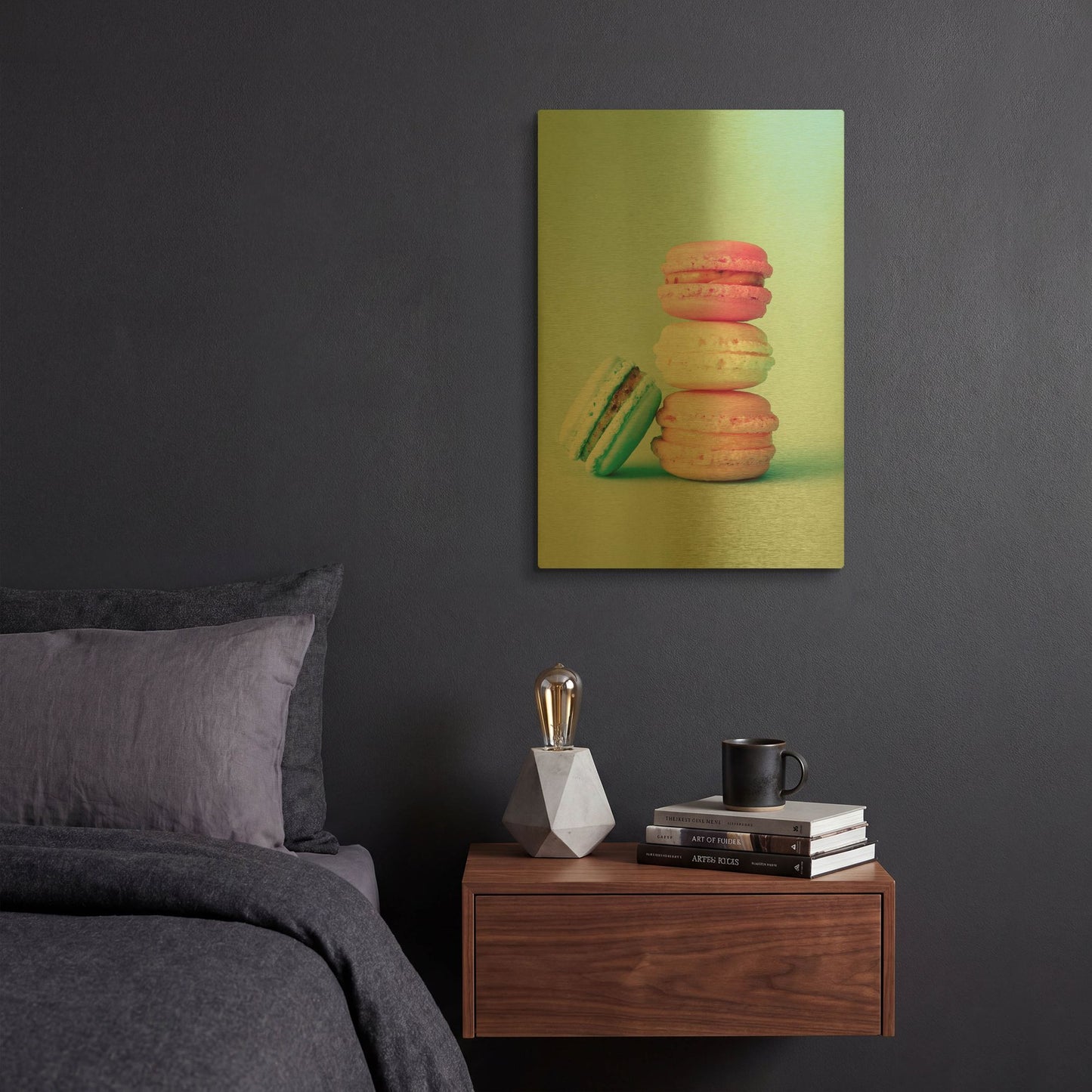 'French Macarons' By Incado Gold Metal Wall Art