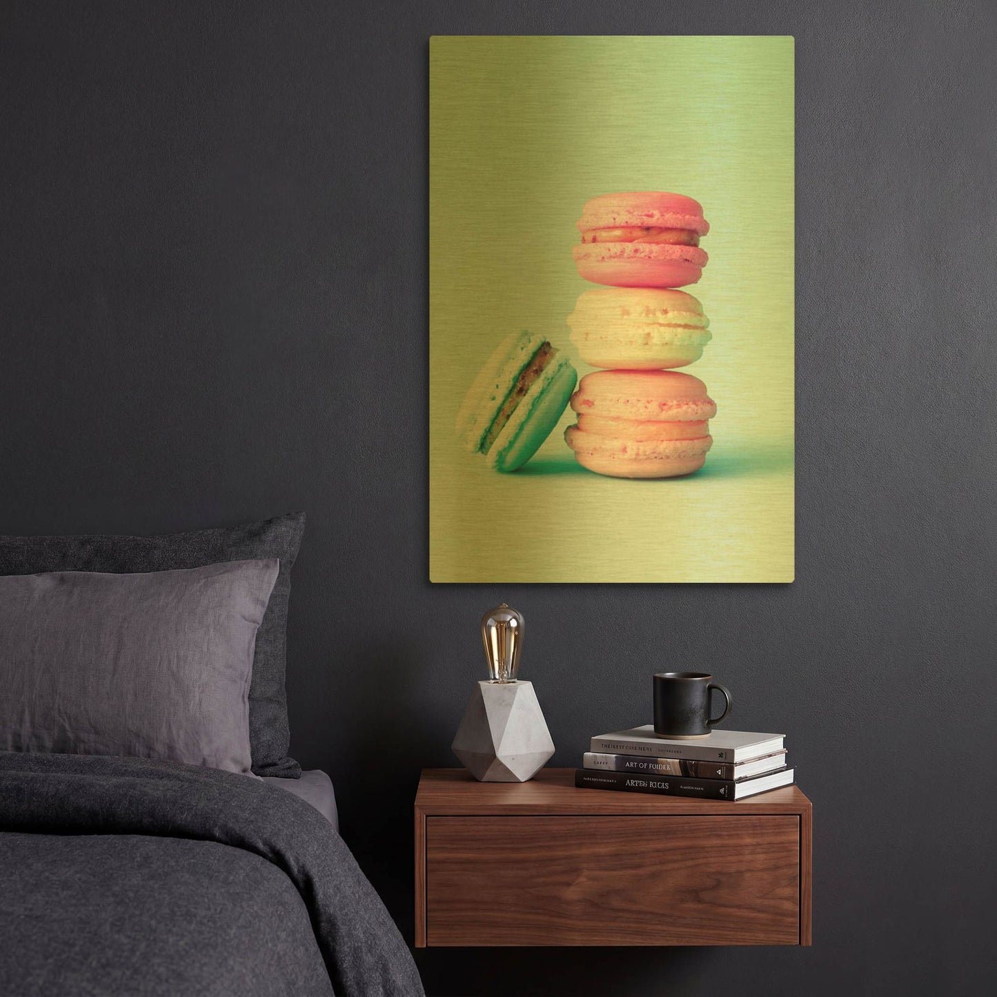'French Macarons' By Incado Gold Metal Wall Art