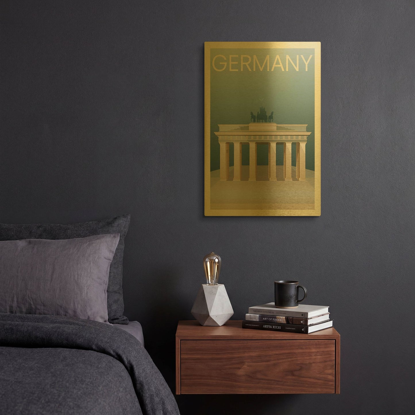 'Germany' By Incado Gold Metal Wall Art