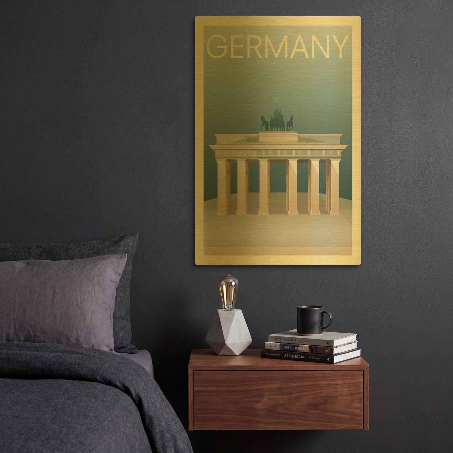 'Germany' By Incado Gold Metal Wall Art