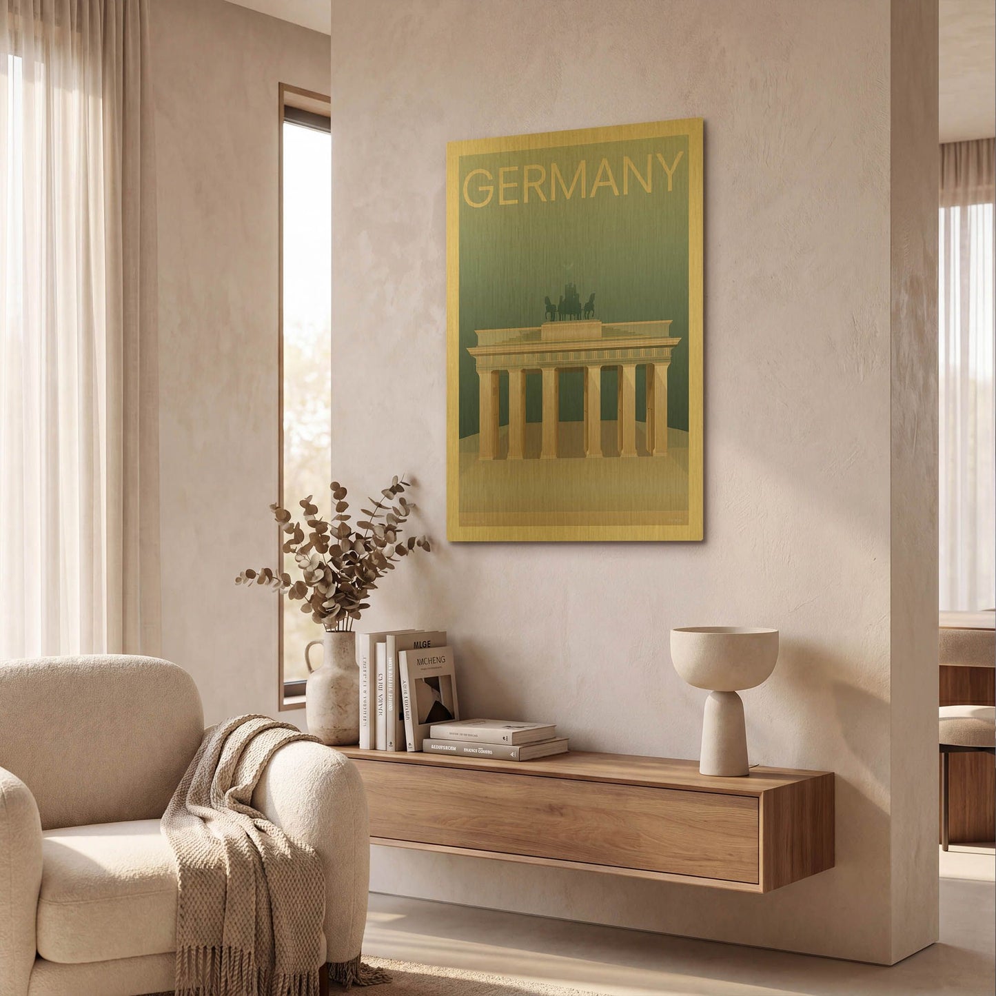 'Germany' By Incado Gold Metal Wall Art