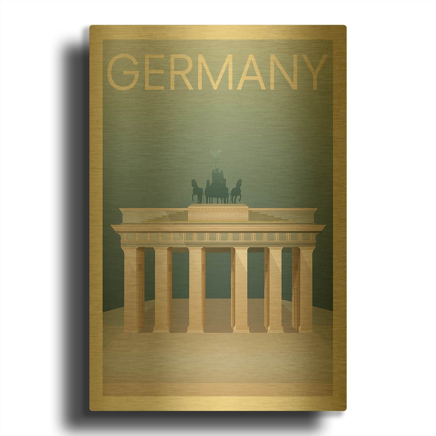 'Germany' By Incado Gold Metal Wall Art