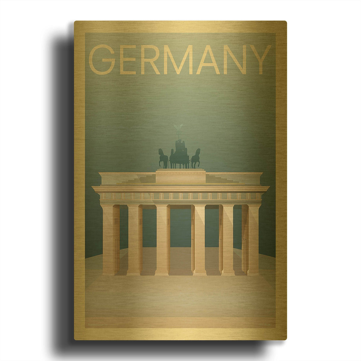 'Germany' By Incado Gold Metal Wall Art