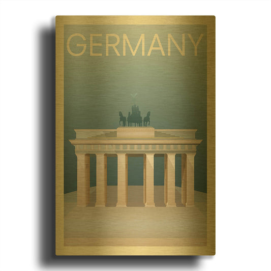 'Germany' By Incado Gold Metal Wall Art