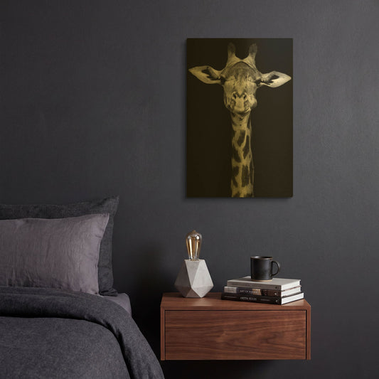 'Giraffe' By Incado Gold Metal Wall Art