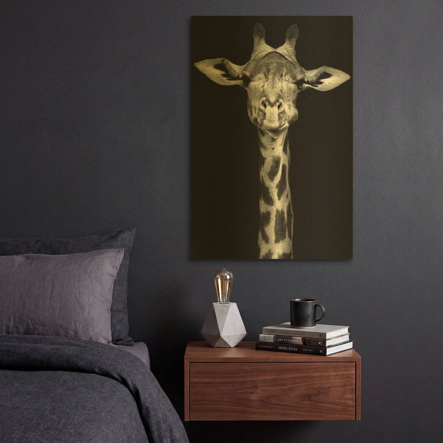 'Giraffe' By Incado Gold Metal Wall Art