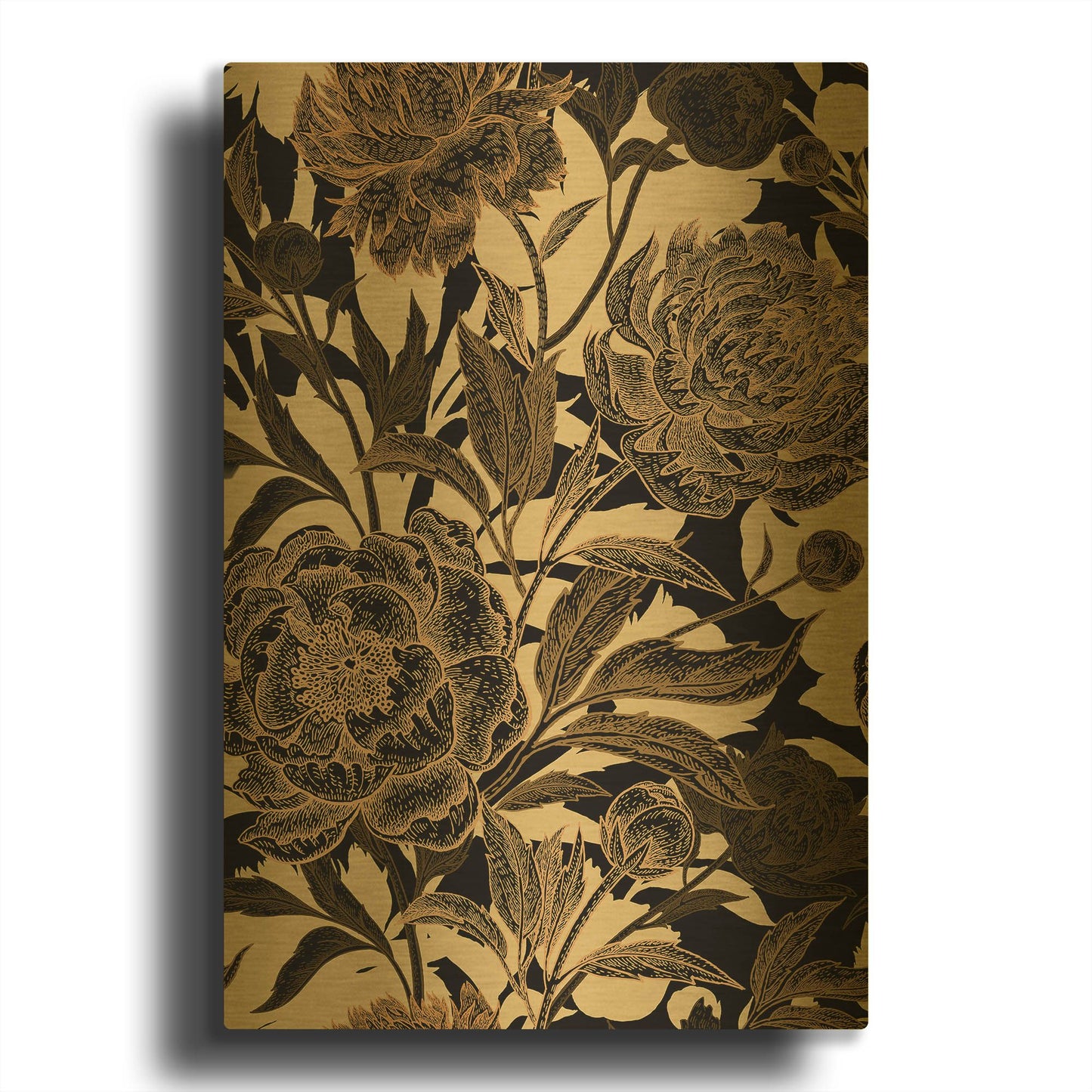 'Golden Rose II' By Incado Gold Metal Wall Art