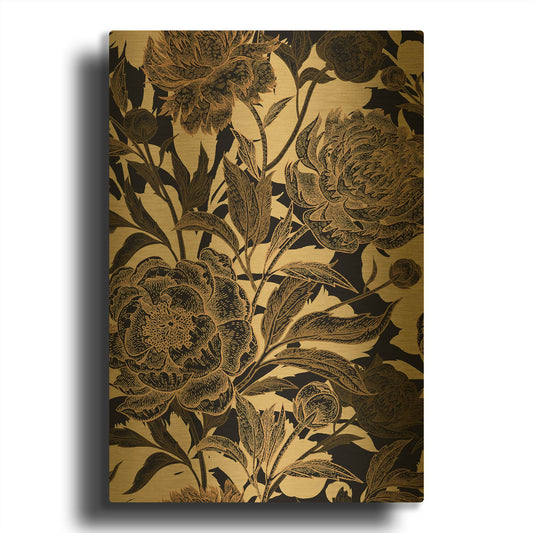 'Golden Rose II' By Incado Gold Metal Wall Art