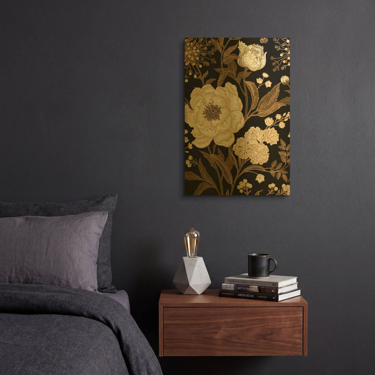 'Golden Rose' By Incado Gold Metal Wall Art