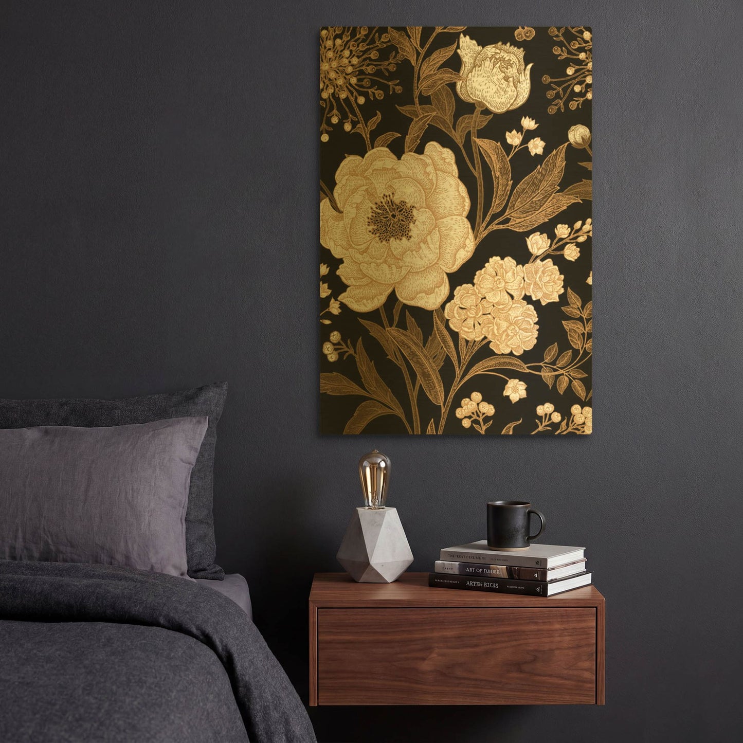 'Golden Rose' By Incado Gold Metal Wall Art
