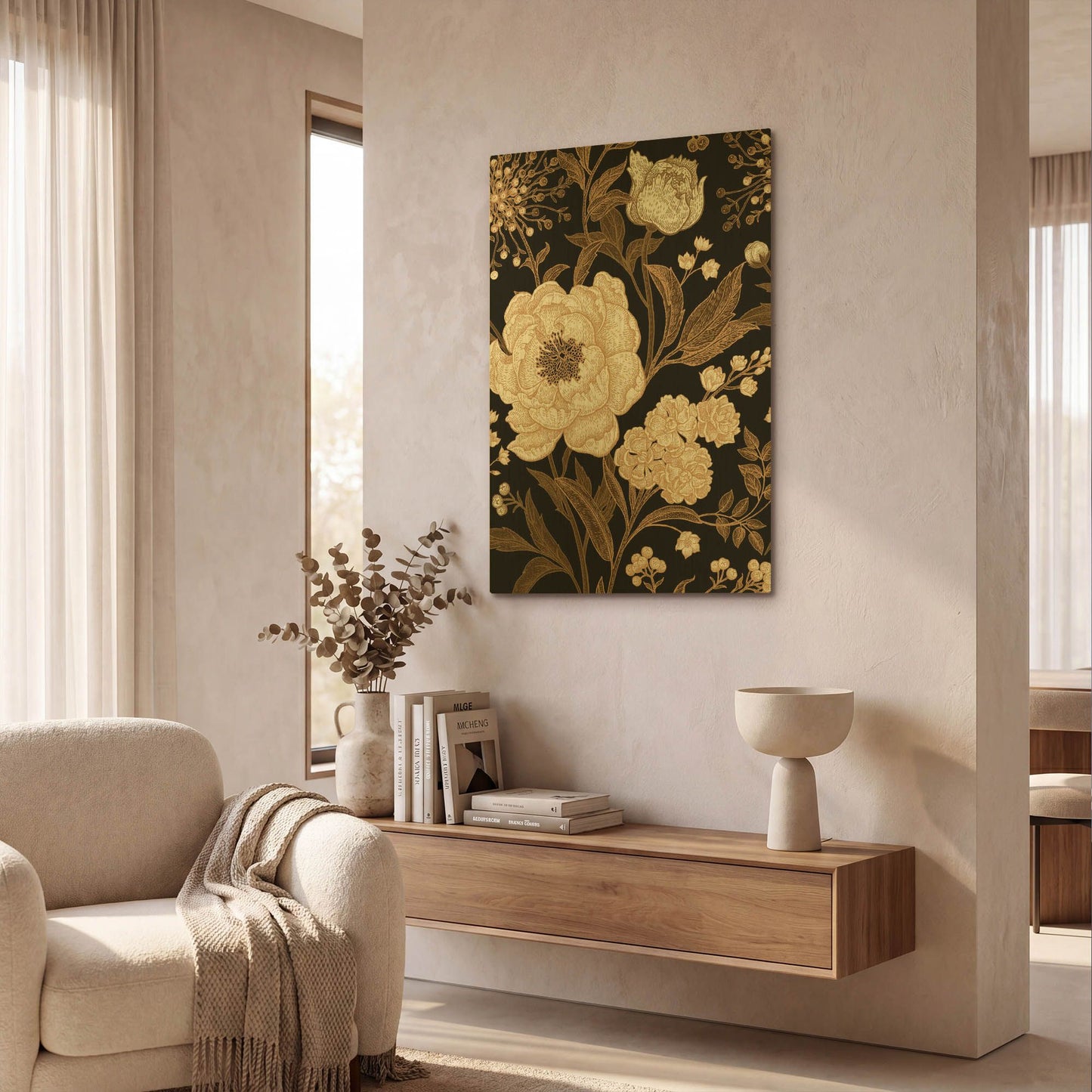 'Golden Rose' By Incado Gold Metal Wall Art