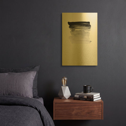 'Grey I' By Incado Gold Metal Wall Art