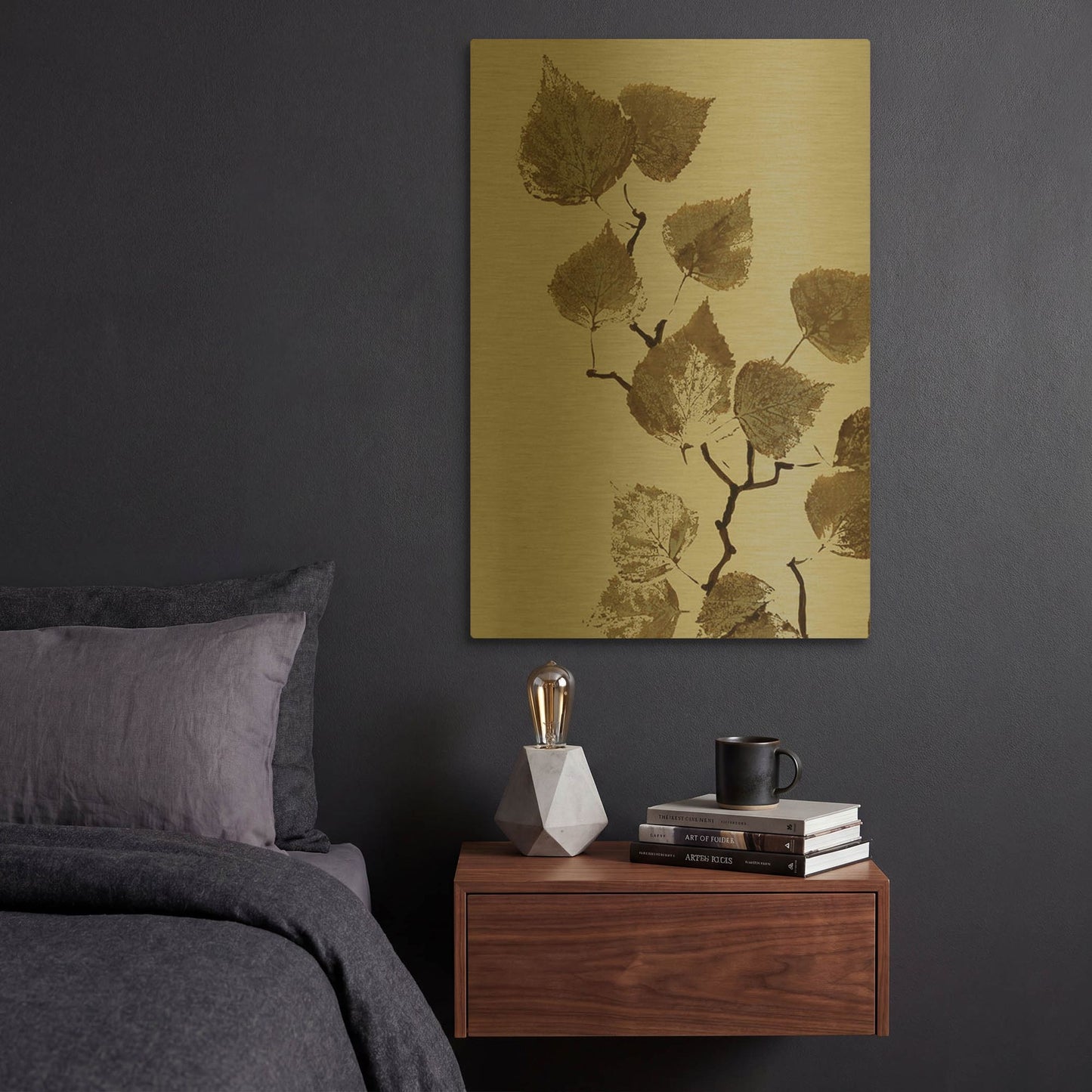 'Heaven on 3rd III' By Incado Gold Metal Wall Art