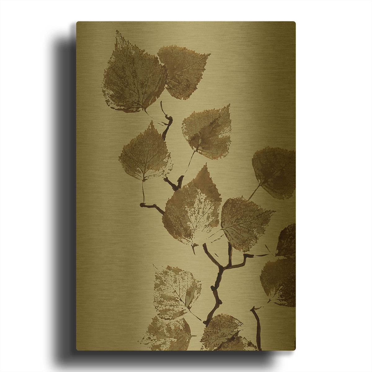 'Heaven on 3rd III' By Incado Gold Metal Wall Art