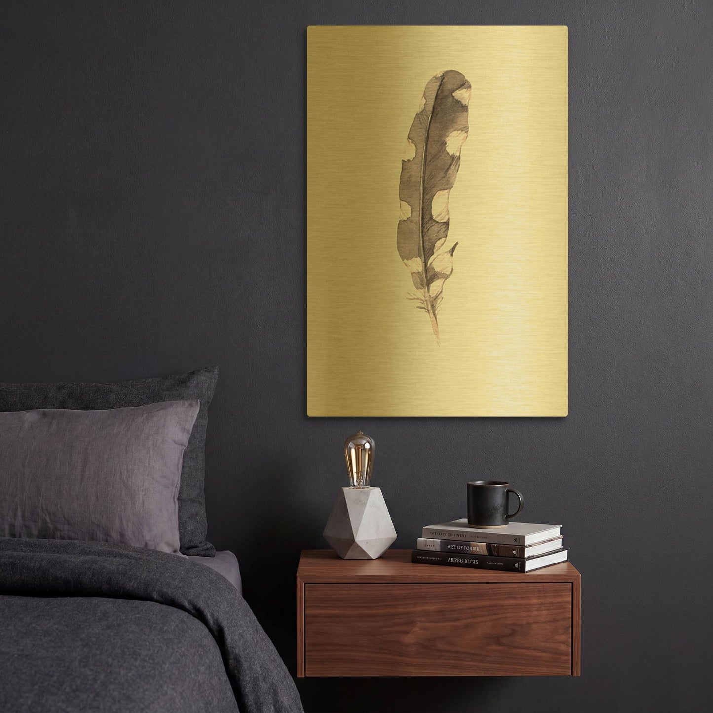'Heaven on 3rd V' By Incado Gold Metal Wall Art