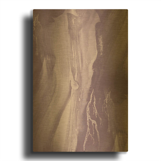 'Ink Blue' By Incado Gold Metal Wall Art