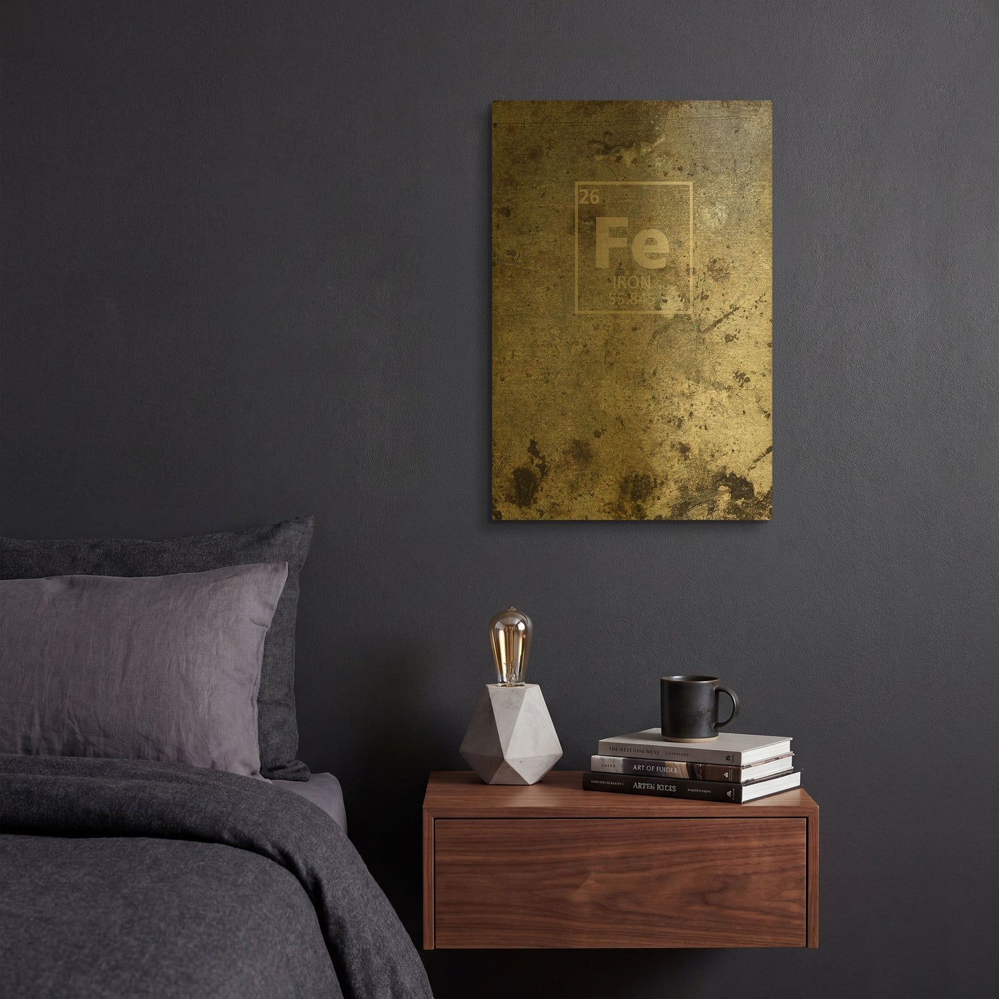 'Iron' By Incado Gold Metal Wall Art