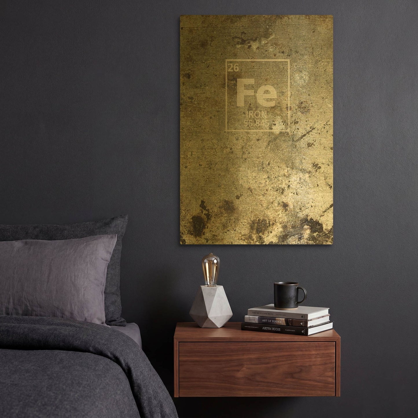 'Iron' By Incado Gold Metal Wall Art