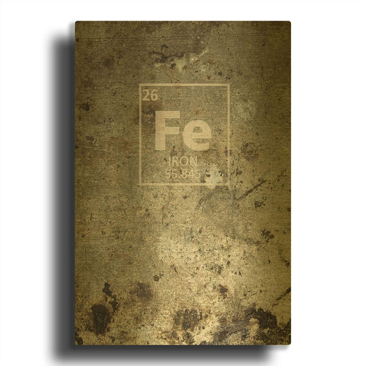 'Iron' By Incado Gold Metal Wall Art