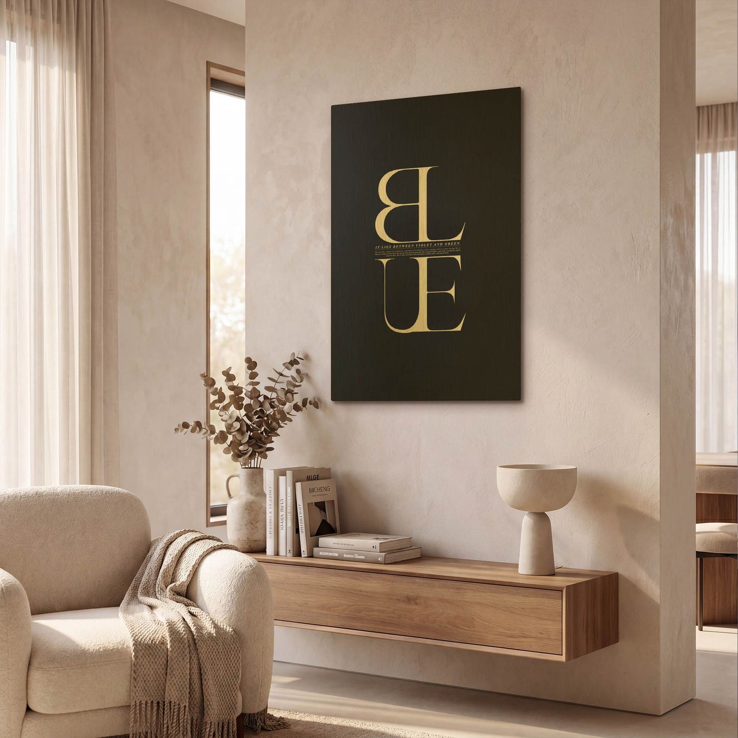 'It Lies Between' By Incado Gold Metal Wall Art