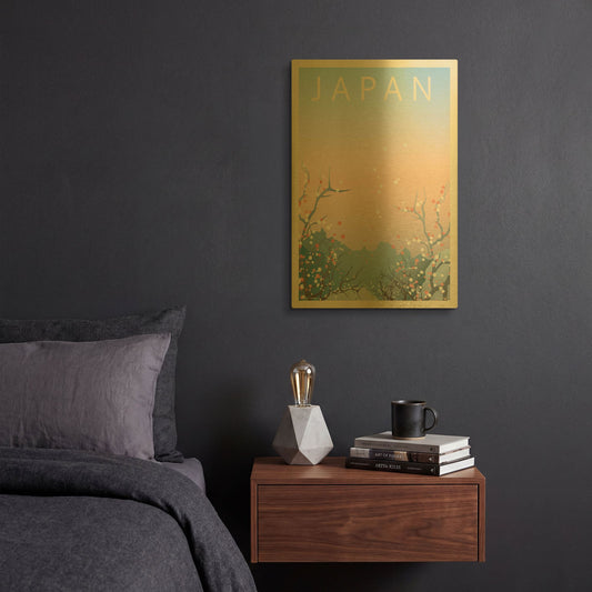 'Japan' By Incado Gold Metal Wall Art