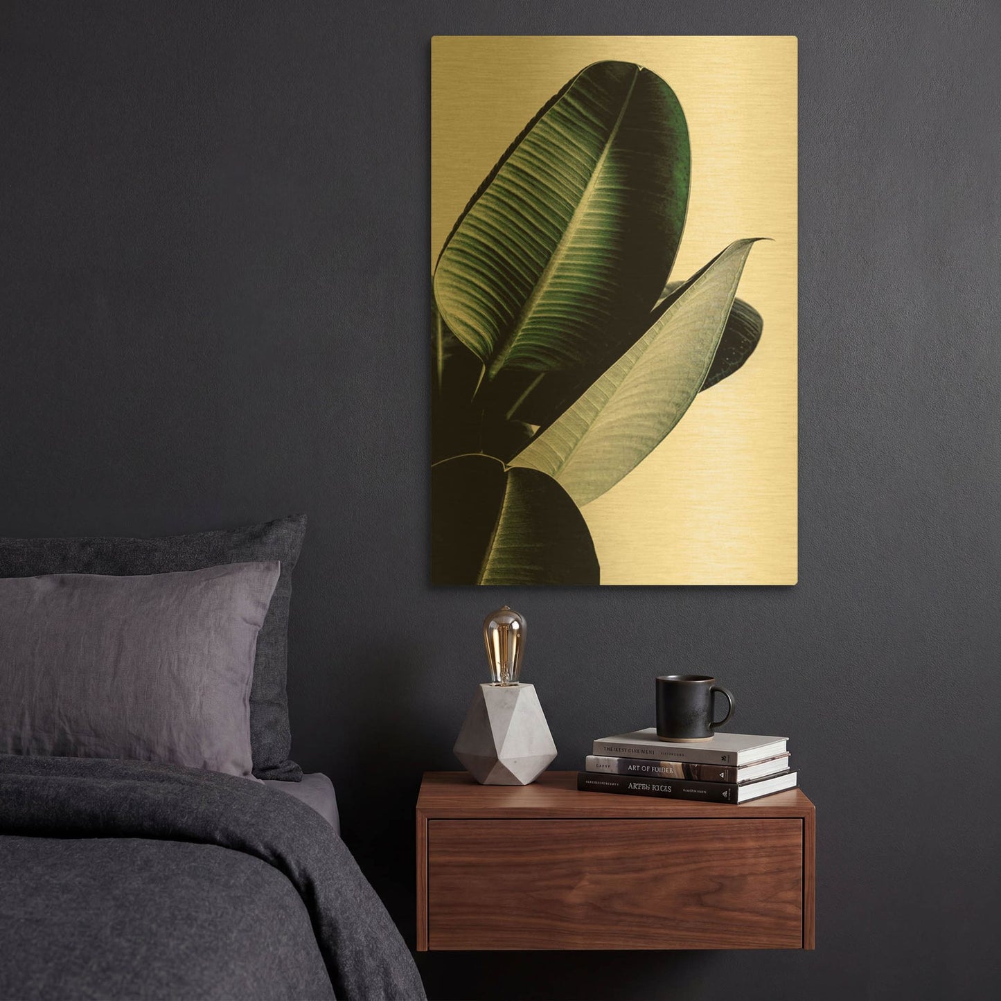 'Leaves' By Incado Gold Metal Wall Art