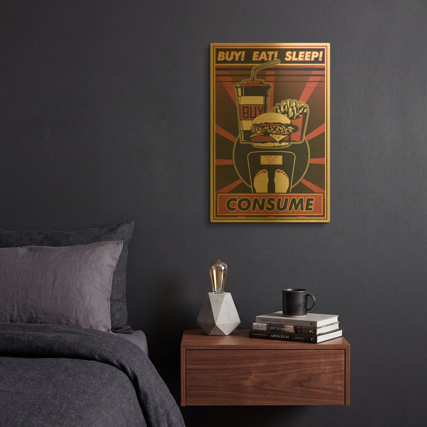 'Consume' By LUXE Gold Metal Wall Art