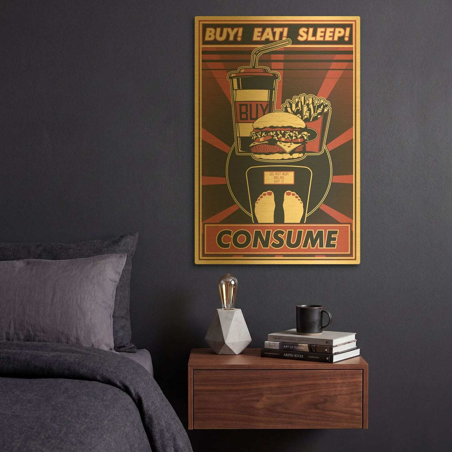 'Consume' By LUXE Gold Metal Wall Art