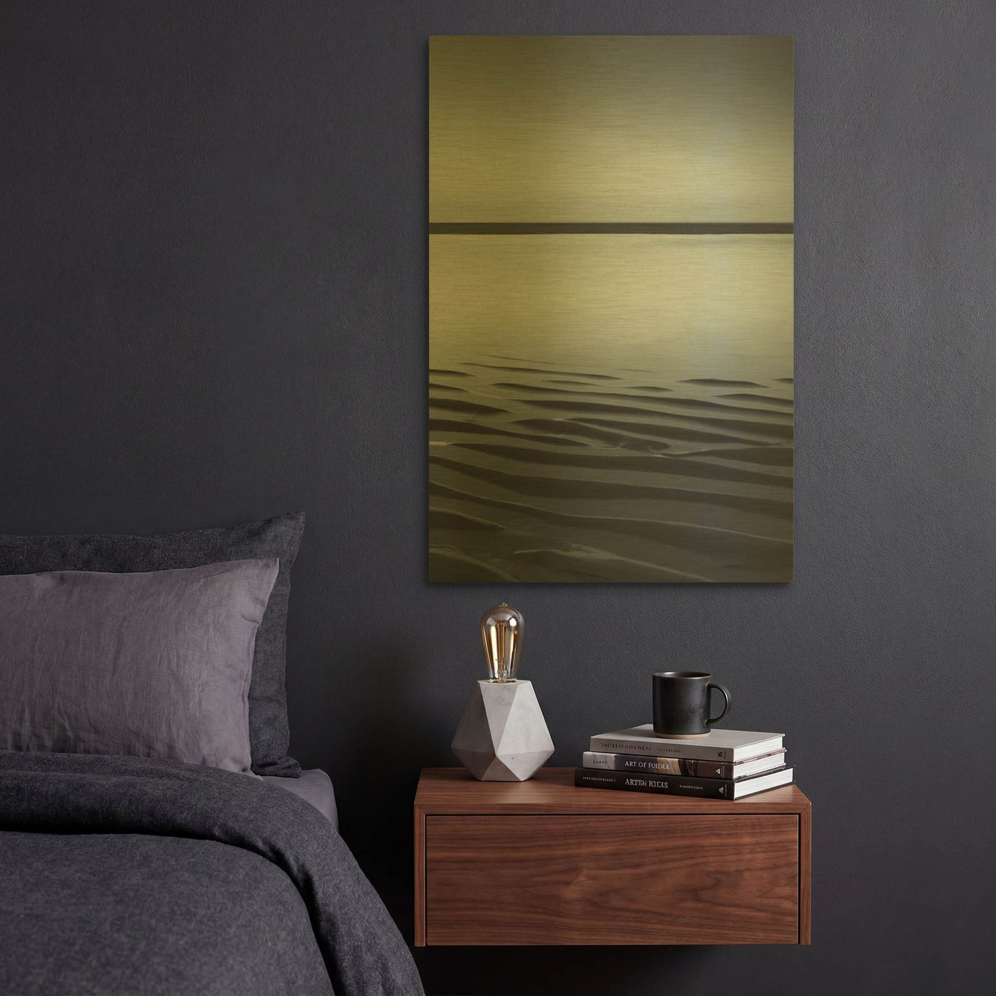 'Low Tide' By Incado Gold Metal Wall Art