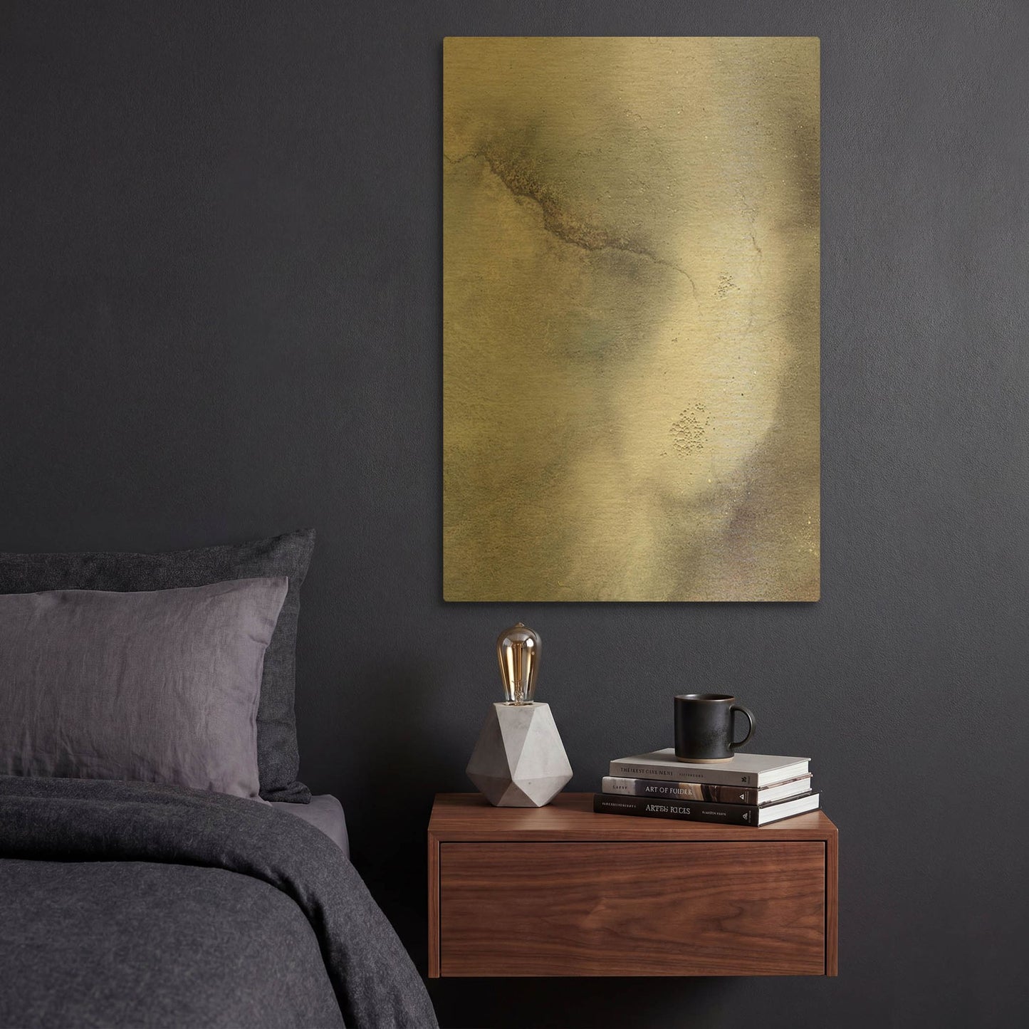 'Marble' By Incado Gold Metal Wall Art