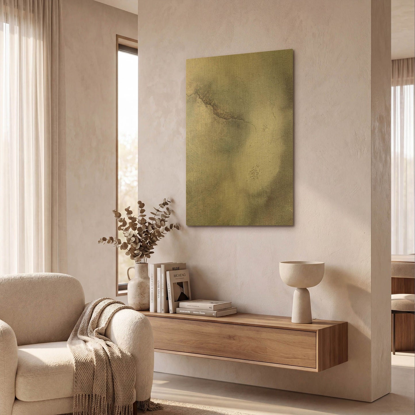 'Marble' By Incado Gold Metal Wall Art