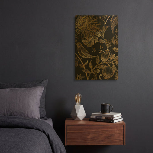 'Nordic Victorian I' By Incado Gold Metal Wall Art