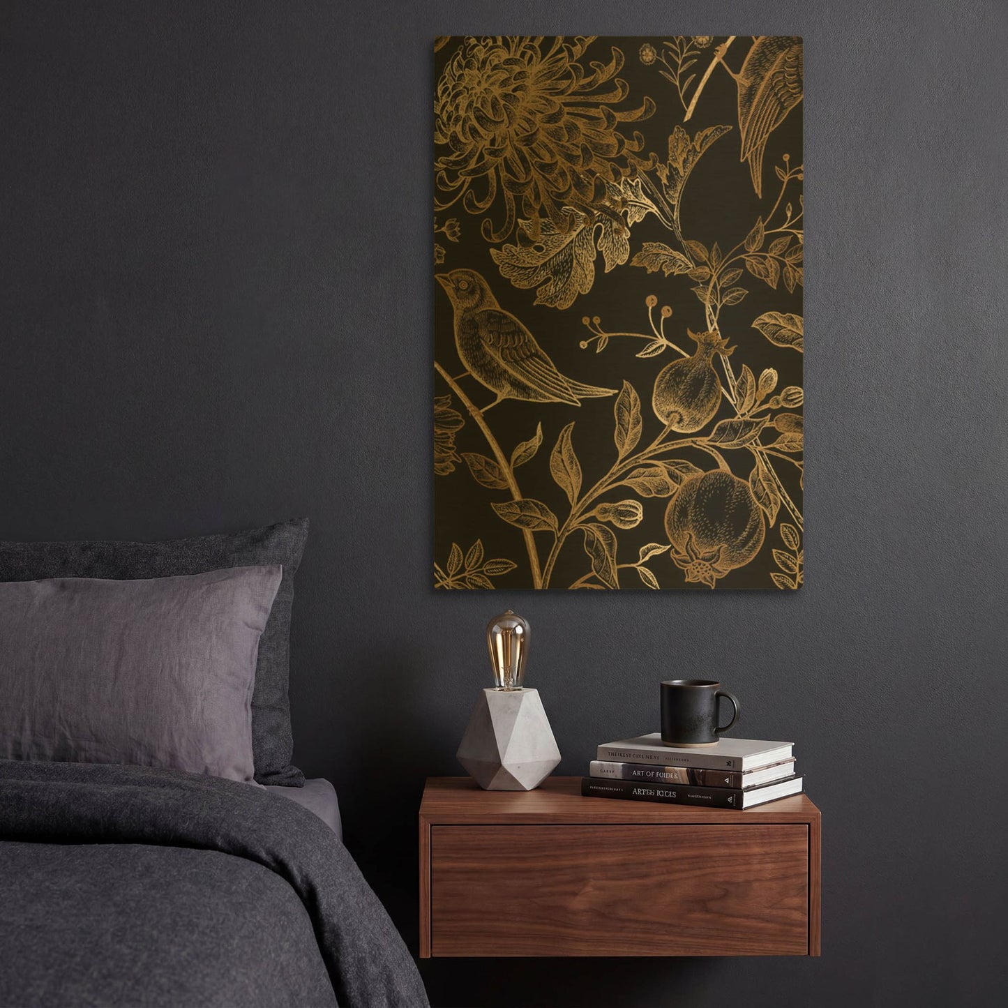 'Nordic Victorian I' By Incado Gold Metal Wall Art