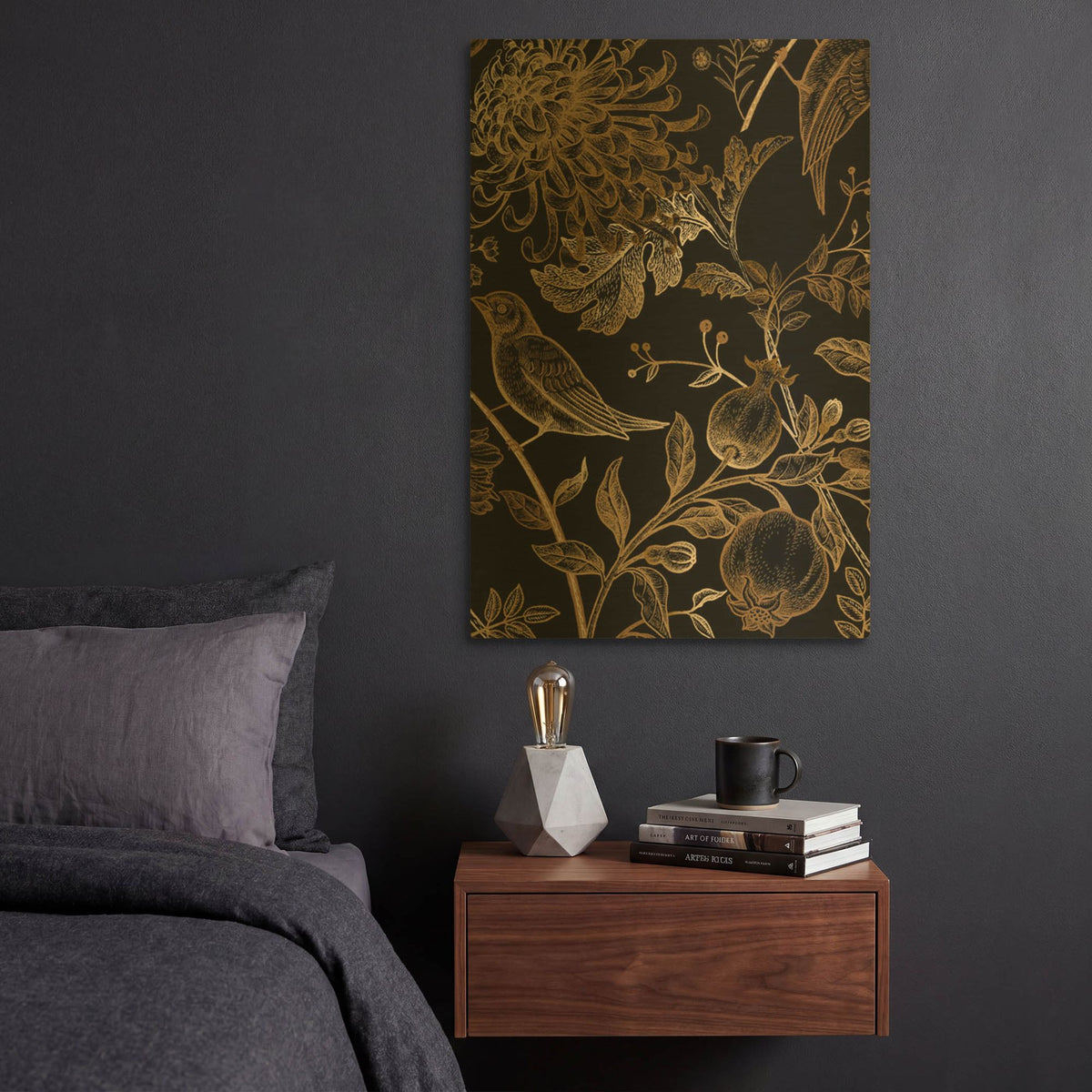 'Nordic Victorian I' By Incado Gold Metal Wall Art