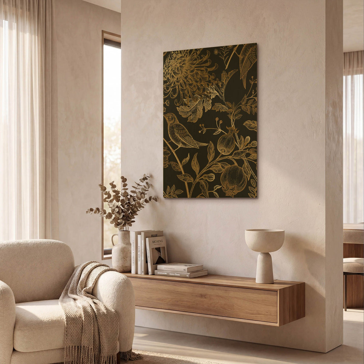'Nordic Victorian I' By Incado Gold Metal Wall Art