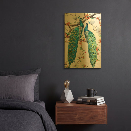 'Paradis Birds I' By Incado Gold Metal Wall Art