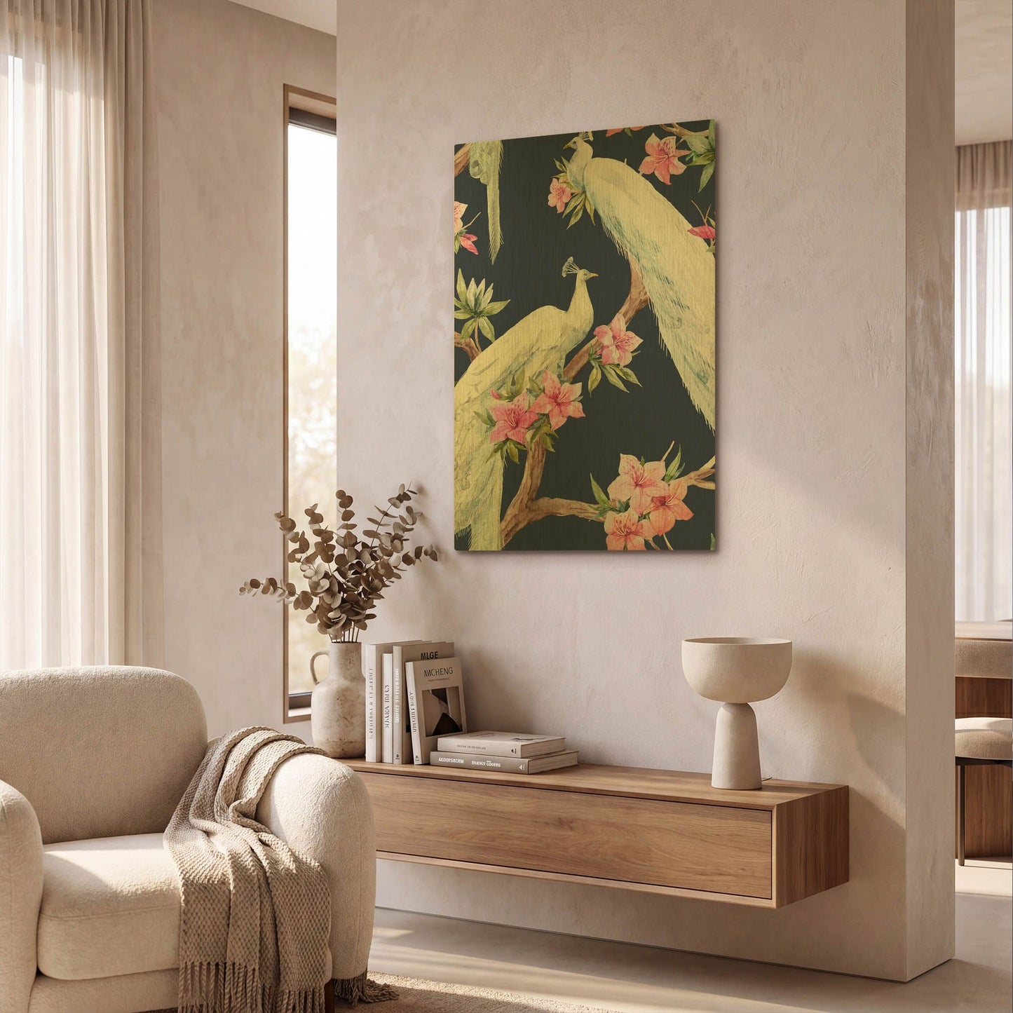 'Paradis Birds II' By Incado Gold Metal Wall Art