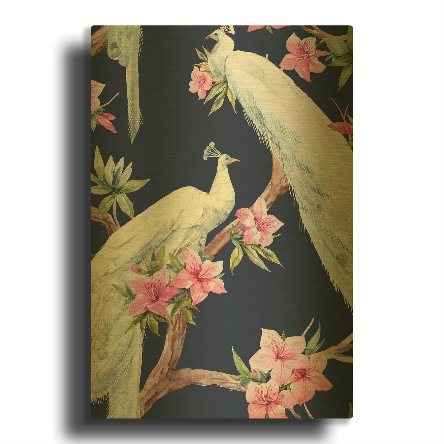 'Paradis Birds II' By Incado Gold Metal Wall Art