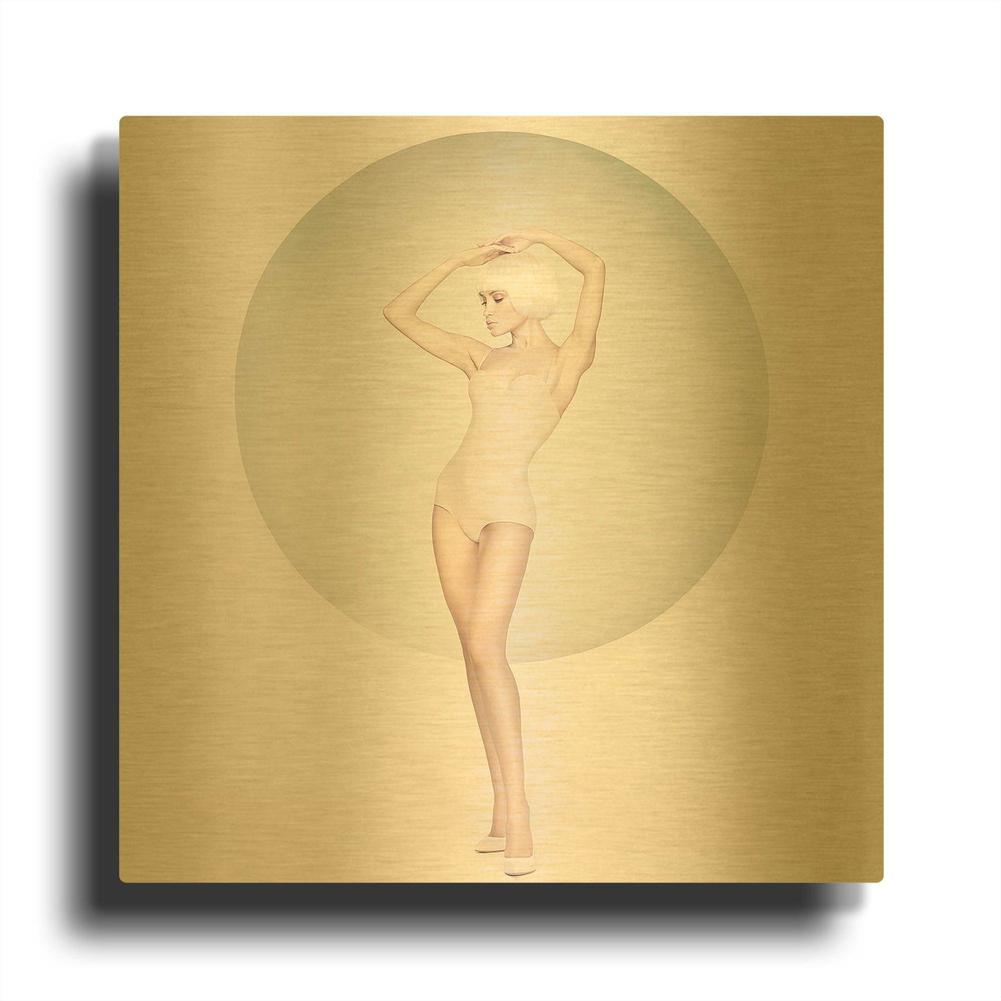 'Pastel Muse' By Incado Gold Metal Wall Art